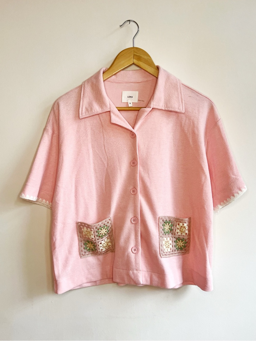 Lena | Pink Collared Top and Short Set